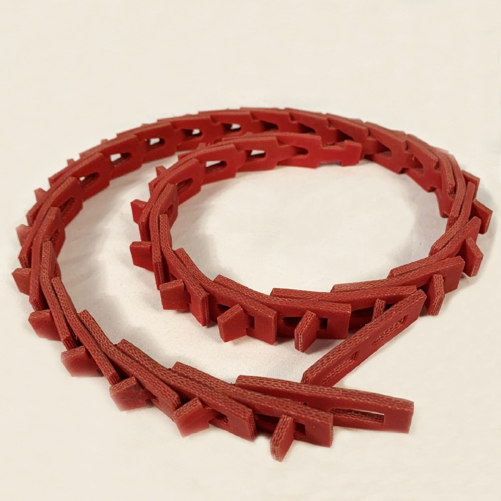 PU聚氨酯開口玻璃機械鋼化爐傳動帶可拆卸ABZC型釘扣式三角(jiǎo)活絡帶