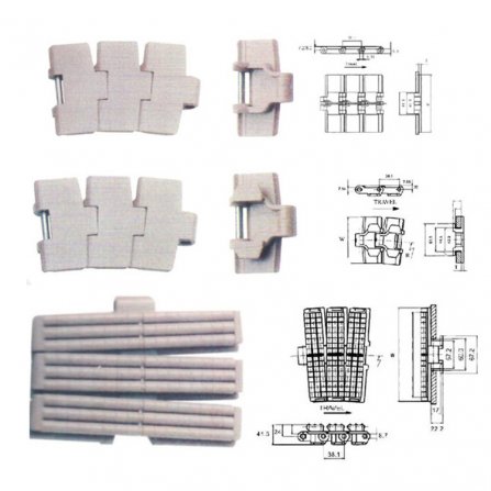塑料(liào)頂板鏈 流水線傳送帶 傳輸帶 工業皮帶-草莓视频在线機械配件